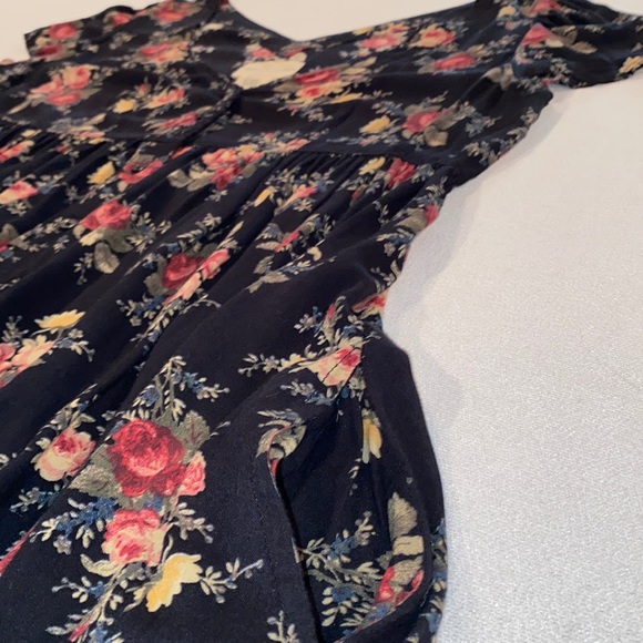 Vintage RL Denim & Supply 90’s Y2K Floral Babydoll Button Down Dress S - Picture 6 of 8